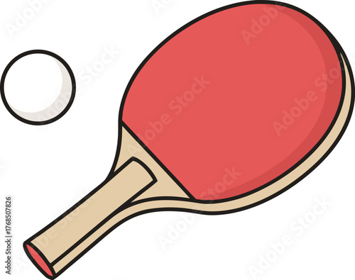 Table Tennis and Ping Pong Design Collection. Professional Ping Pong Game Elements. Modern Table Tennis Equipment Illustration. Racket and Ball Sports Concept Design. Table Tennis Match and Player Act