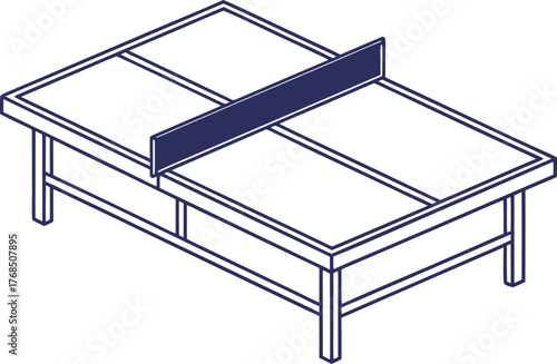 Table Tennis and Ping Pong Design Collection. Professional Ping Pong Game Elements. Modern Table Tennis Equipment Illustration. Racket and Ball Sports Concept Design. Table Tennis Match and Player Act