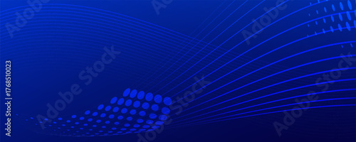 Blue halftone digital wave