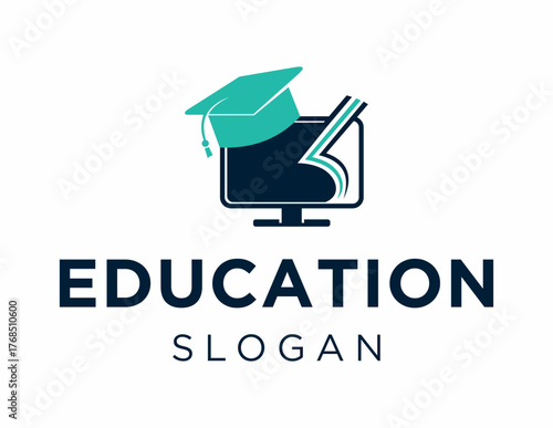 Logo about Education created using the CorelDraw application. on a white background.