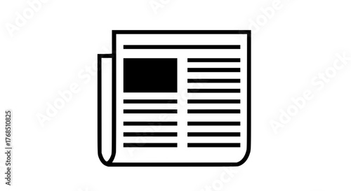 Press sheet clean black white icon 