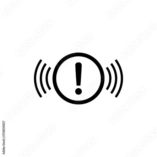 Urgent attention needed! Alert signal icon for critical notifications, warnings, and important announcements, use for safety, emergency, or caution symbols