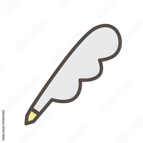 デフォルメした羽根ペンのイラスト