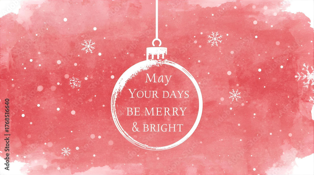 Naklejka premium Festive christmas bauble background gift card template for holiday greetings