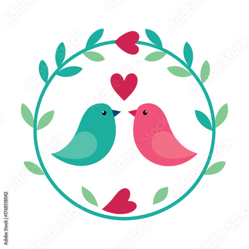 Puzzle Heart Connecting Together Flat Vector