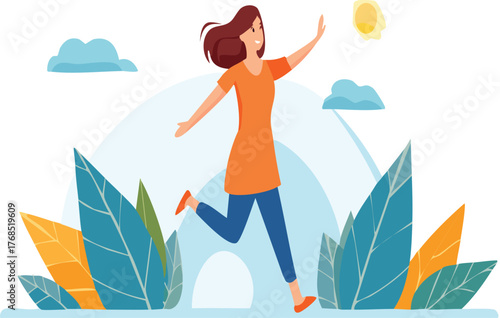 Feeling Free and Careless Vector