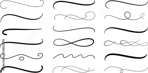 Abstract Minimalist Black Lines on White Background Illustration Graphic Design