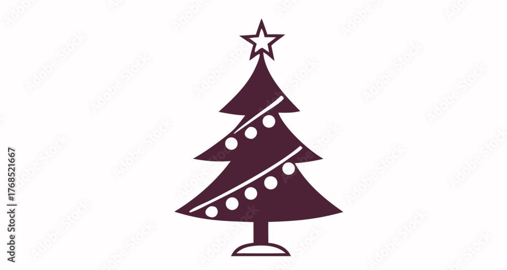 Obraz premium Minimal Christmas Vector Icon Set Christmas Icons Collection Holiday Vector Icons Pack