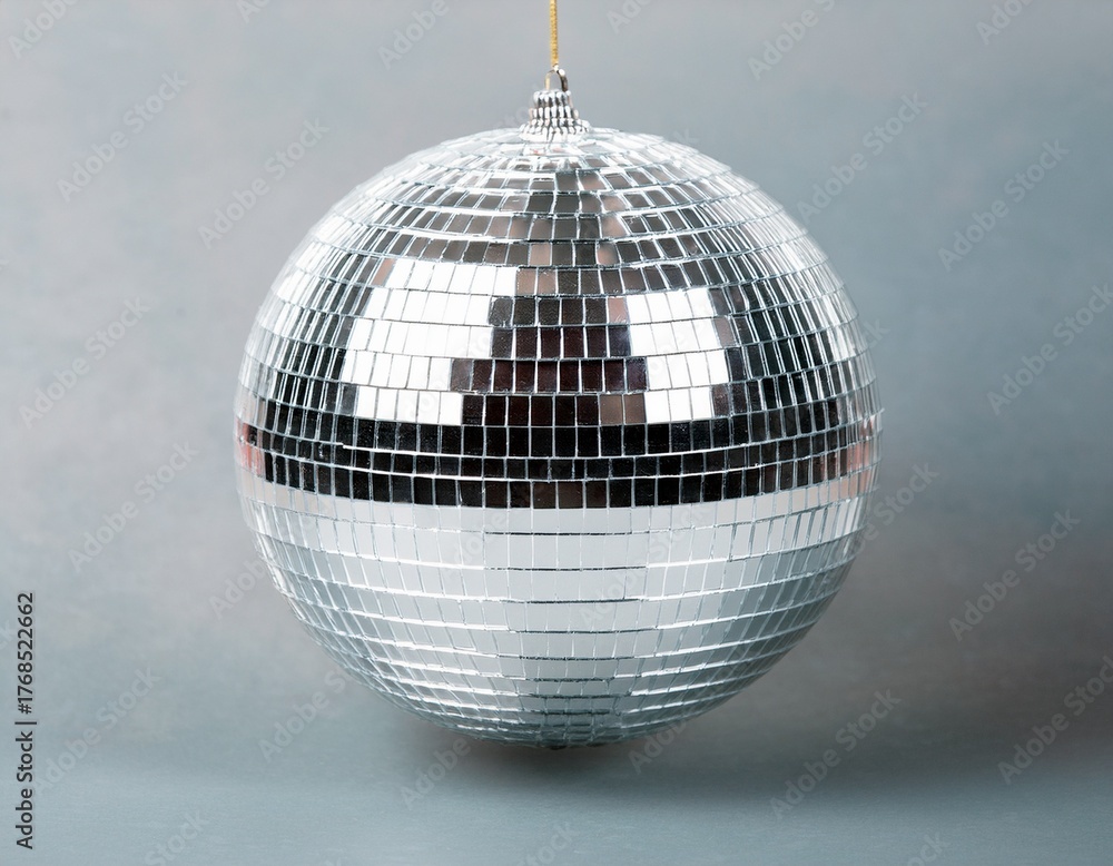 Fototapeta premium silver disco mirror ball