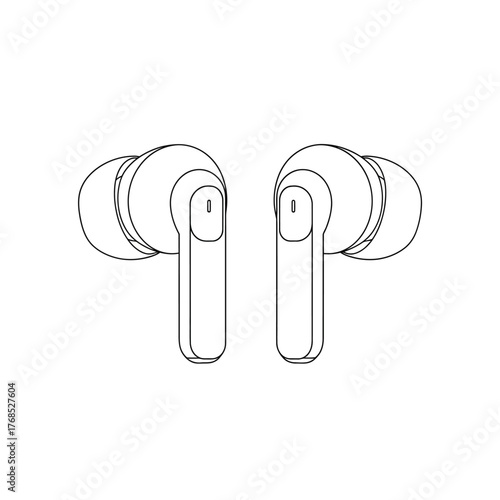 Wireless earbuds in white color, perfect for listening to music and calls.