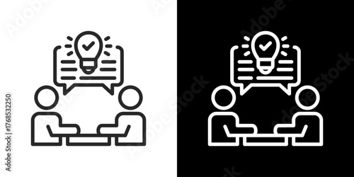 Resolution Icon Set. Clean Line Design With Light And Dark Versions For Versatile Use.
