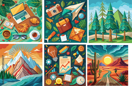 seamless pattern with tropical fishes