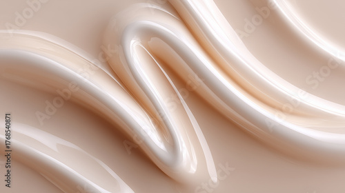 
滑らかで光沢のあるクリームのような質感が肌の潤いや保湿を想起させる、美容系に最適な高級感ある背景素材