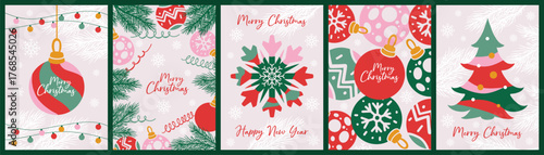 Colorful collection of Christmas greeting cards