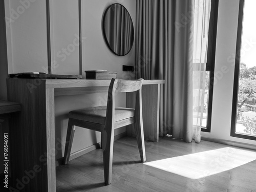 The workspace in the room