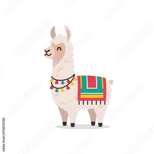 A charming and cute cartoon illustration of a baby seal pup resting on a floating ice floe. Adorable arctic marine animal character design