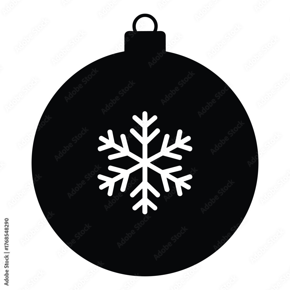Fototapeta premium Snowflake Christmas Bauble Vector Illustration