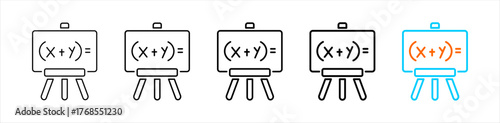 algebra icon set multiple style collection	
