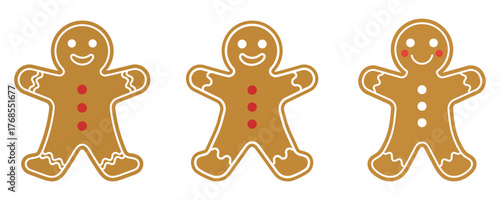 Gingerbread cookies in form of man set