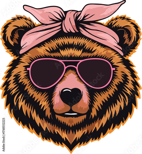 Modern professional grizzly bear logo for a sport team
Bear head outline silhouette cut out vector sticker with Simple Geometric Design of Bear Head and Bear head mascot vector for emblem design Masco