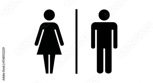 Vector illustratorn male and female restroom symbols