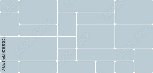 Modern bento grid template with clean geometric layout, minimal soft color blocks, abstract shapes, aesthetic web UI background design for branding and digital presentation