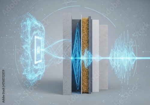 Futuristic digital data transmission through layered material with light waves and network