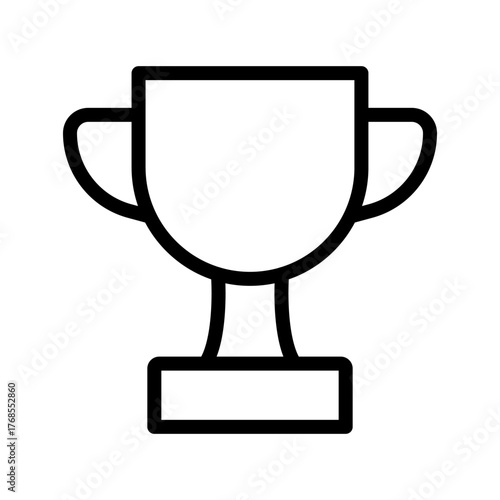 Trophy award icon, winner cup success outline