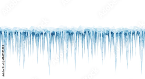 Winter Icicle Garland Vector - A Frozen Decorative Element for Festive Designs