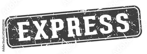express rectangular sign. express stamp