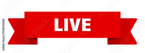 live ribbon isolated on transparent background. live ribbon