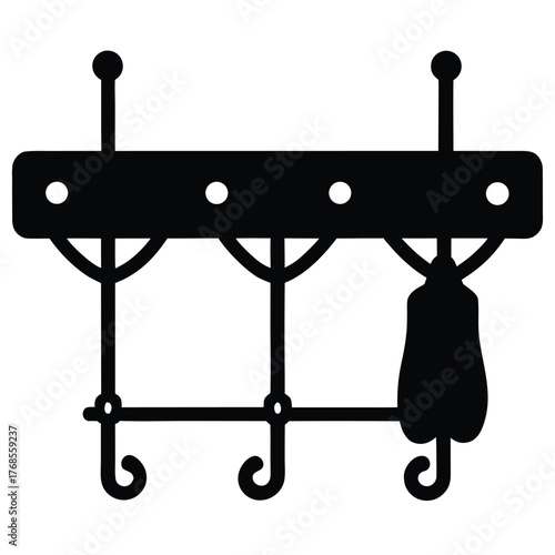 wall mounted coat rack vector