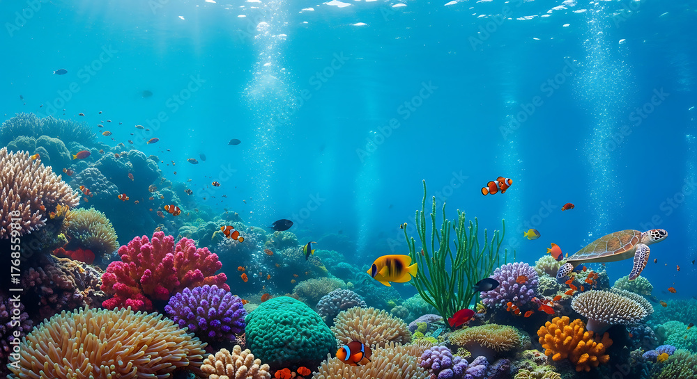 Obraz premium coral reef with fish