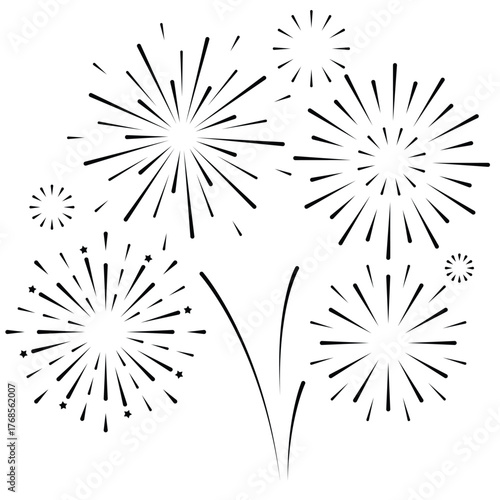 happy new year firework celebration background, sparkle