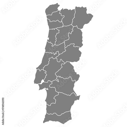 Portugal map symbol shape, travel web flat concept icon vector illustration .