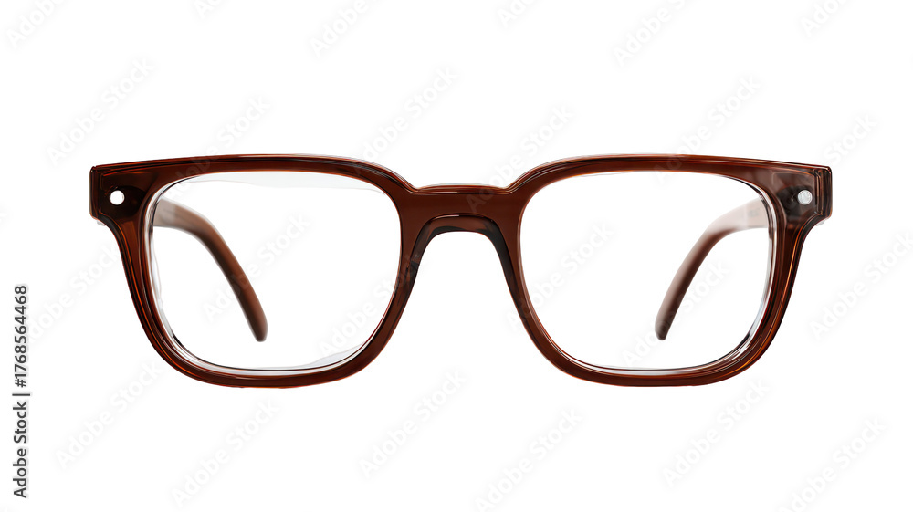 Fototapeta premium Retro tortoiseshell framed eyeglasses isolated on transparent background