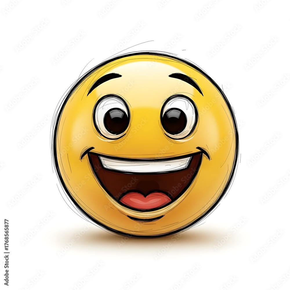 Fototapeta premium Emoji 3D In Happy Emotion