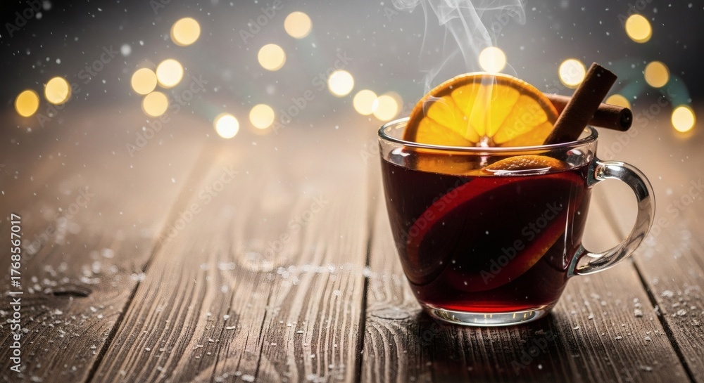 Fototapeta premium Mulled Wine, Christmas Drink Festive Holiday Season Beverage