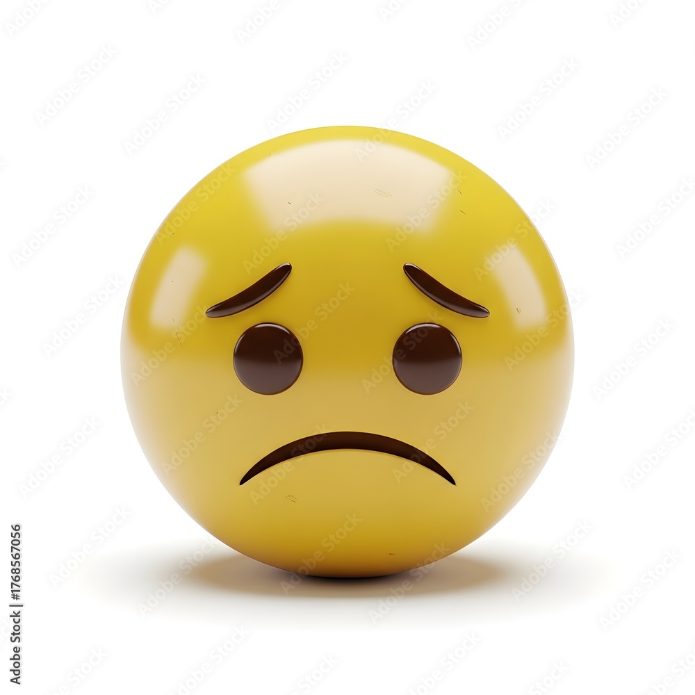 Fototapeta premium Emoji 3D In Sad Emotion