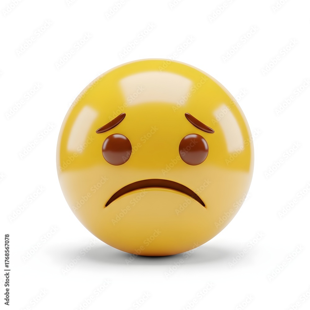 Fototapeta premium Emoji 3D In Sad Emotion