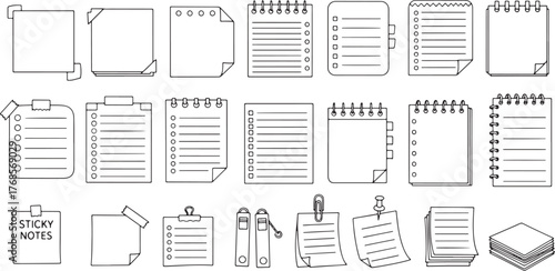Hand Drawn Speech Bubbles and Quote Boxes Doodle Collection White Background Keywords: speech