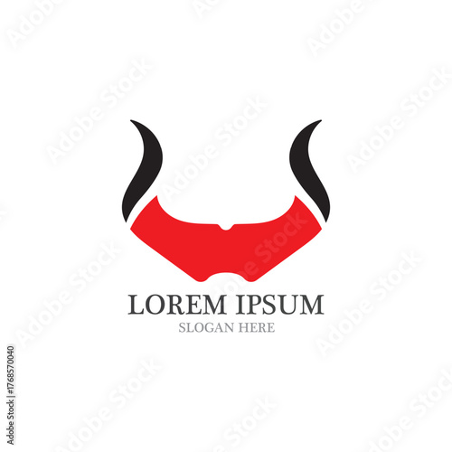 Bull horn logo and symbols template icons