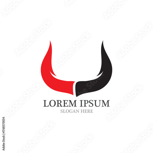 Bull horn logo and symbols template icons