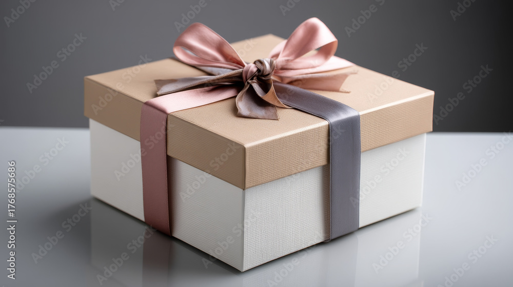 Obraz premium An abstract, romantic Valentine's Day theme with soft colors, delicate hearts, and smooth textures. A minimalist concept of love and care on this special day. Perfect for weddings and birthdays.