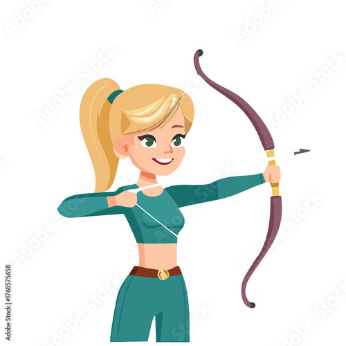 Archery cute Person graphic 