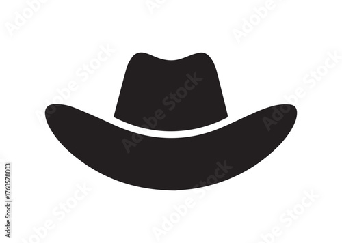 Cowgirl hat icon, Cowgirl hat Black vector