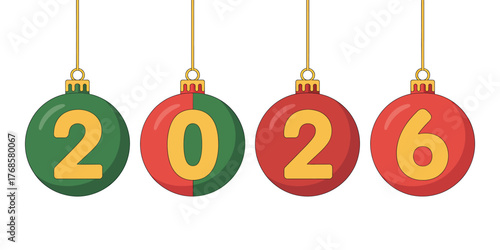 Festive 2026 New Year Celebration Ornaments Holiday Season Greetings and Celebrations for a Happy New Year