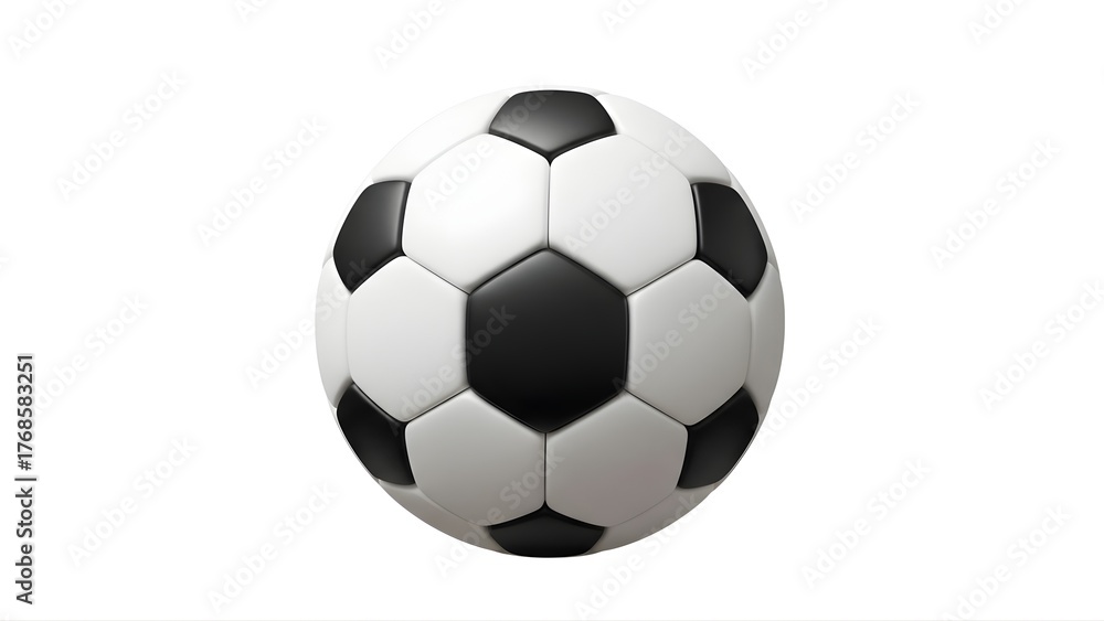 Obraz premium Isolated soccer ball image for sports equipment and recreation with white background stock photo design on transparent background