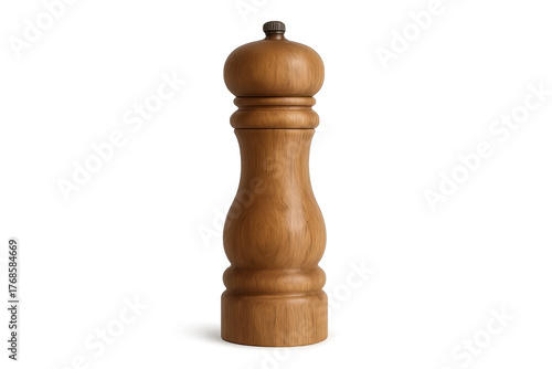 Fototapeta Naklejka Na Ścianę i Meble -  Wooden pepper mill standing, preparing flavorful meal