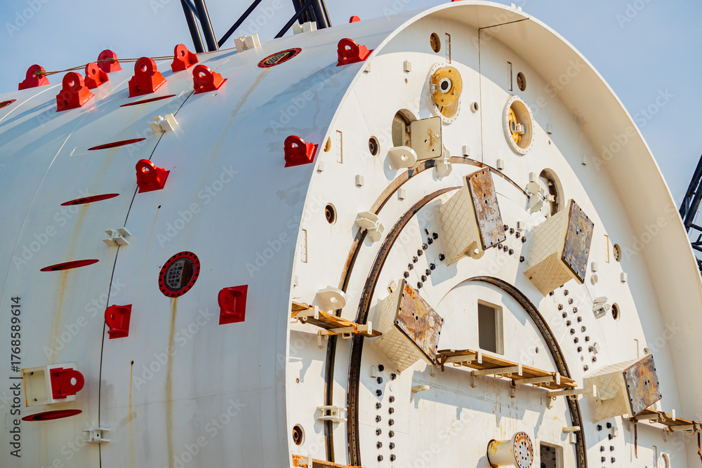 Fototapeta premium Drill head for railway tunnel boring machine